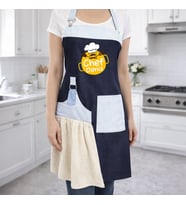 BK Gift Kişiye Özel İsimli Pamuk Denim Havlu Detaylı Mutfak Önlüğü -7, Aşçı ve Şef Önlüğü, Anneye Hediye