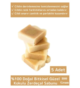 Özel Üretim %100 Doğal Güzel Kokulu Tüm Vücut İçin Uygun Zerdeçal Sabunu 5 Adet