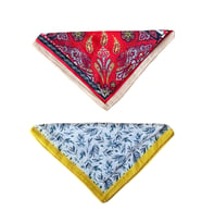 2 Li %100 Pamuklu Bandana Seti Özel Desen Bandana Fular Çanta Aksesuarı Bandana 45x50 Cm