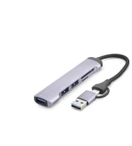 Usb Type-c 3.0 Hub Kart Okuyucu 5 Port 5 Gbps Gri HDX7900