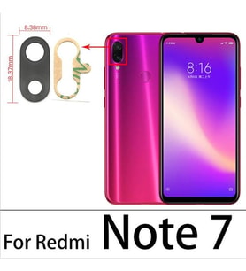 Tkgz Xiaomi Redmi NOTE 7 Arka Kamera Camı Lens Yapışkanlı