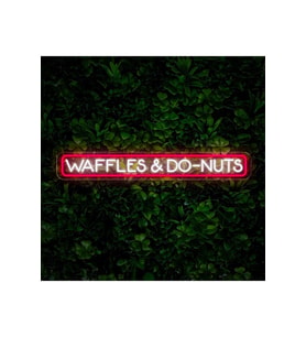 WAFFLES & DO-NUTS Yazılı Neon Tabela