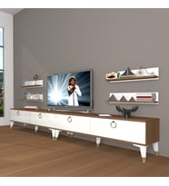 Decoraktiv Eko 360R Mdf Gold Tv Ünitesi Tv Sehpası (Beyaz - Kahverengi)