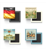 Buzdolap Magnetleri - Almanya Berlin - Germany - 4'lü Set Magneti