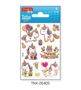 Tanex 7,5x10,5mm Unicorn Mini Tatoo Etiket TNX-26405