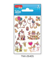 Tanex 7,5x10,5mm Unicorn Mini Tatoo Etiket TNX-26405