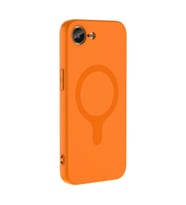 iPhone 17E Kılıf M-Safe Şarj Özellikli Aris Silikon Kılıf Turuncu
