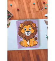 Sevimli Aslan Eğitici 12 Parça Mdf Puzzle (Çok Renkli)