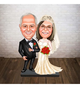 KİŞİYE ÖZEL KARİKATÜR ikinci bahar gelin damat BİBLOSU