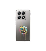Xiaomi Mi 14T Pro ile uyumlu Splash arı tasarımlı şeffaf silikon kılıf