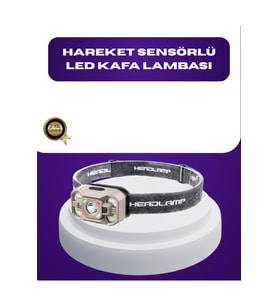 Wave Sensörlü LED Kafa Lambası Şarjlı Ayarlanabilir Işık