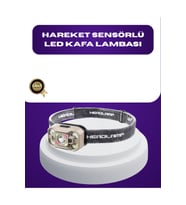 Wave Sensörlü LED Kafa Lambası Şarjlı Ayarlanabilir Işık