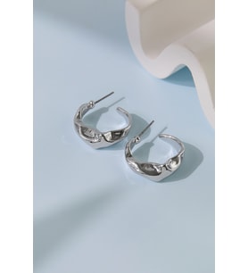 Elika Silver Kadın Burgu Model Küpe (Gümüş)