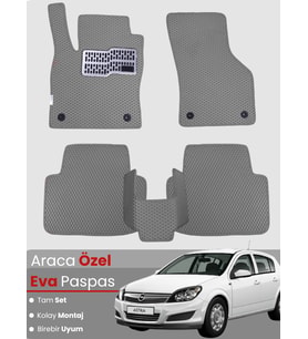 OPEL ASTRA H HATCHBACK (2004-2010) Uyumlu EVA Paspas Tam Set–Araca Özel,Kolay Montaj,Su Geçirmez