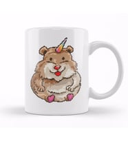 Hamster Unicorn Pixel Art Kupa Bardak Porselen