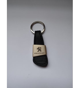 Peugeot Metal Derili Oto Anahtarlık (Siyah)