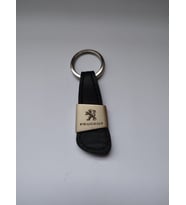 Peugeot Metal Derili Oto Anahtarlık (Siyah)