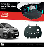 S-Dizayn Peugeot Expert Çelik Karter Muhafaza 2016 Üzeri A+ Kalite (Karışık)