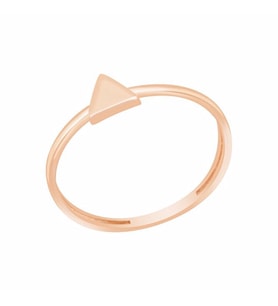 Diamond Line-Gülaylar Pembe Altın 14 Ayar Geometrik Yüzük