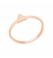 Diamond Line-Gülaylar Pembe Altın 14 Ayar Geometrik Yüzük