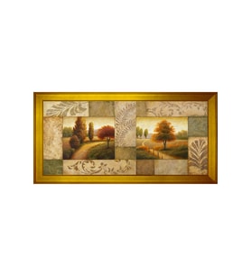 Manzara Temalı Kanvas Tablo 50 x 70 cm Gold Çerçeve