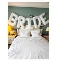 Beyaz Bride Balonları 100cm Dev BRIDE Balon Bekarlığa Veda Balon Seti