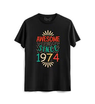Vintage 1974 Awesome Siyah Tshirt