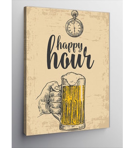 Kanvas Tablo Happy Hour Bira