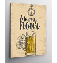 Kanvas Tablo Happy Hour Bira