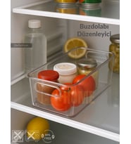 Buzdolabı İçi Düzenleyici Saklama Organizeri Bpa Free Düzenleyici Darbeye Dayanaklı 29x11x9 cm