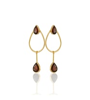 Kadir Jewellery 22 Ayar Altın Kaplama Kadın Sallantılı Küpe -El İşçiliği Ve Hipoalerjenik Küpe-E85