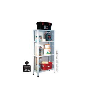 4 Zeminli Metal Raflı Dolap 84x30x160 cm