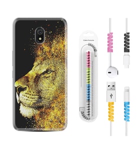 Xiaomi Redmi 8A 8 Pro 9C 9T 10C 11T Pro Kılıf Kablo Koruma Spiral Silikon Leon 1323