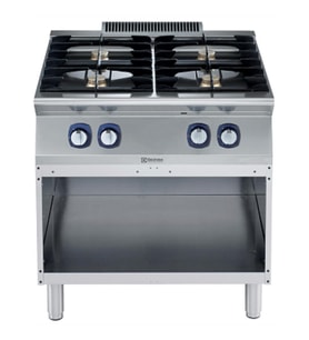 Electrolux Professional Endüstriyel 4 Açık Ateşli Gazlı Ocak, Açık Alt Dolaplı Her Brulör 5,5 Kw - 800 Mm E7GCGH4CO0