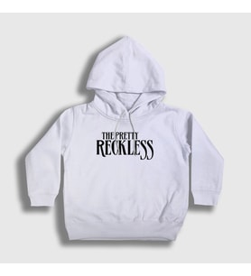 Presmono Unisex Çocuk Beyaz Logo The Pretty Reckless Kapüşonlu Sweatshirt 383439tt (Beyaz)