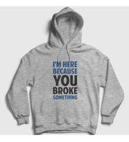 Presmono Unisex Gri Broke Developer Yazılımcı Kapüşonlu Sweatshirt 331302tt (Gri)