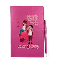 Sevgililer Gününe Özel Pembe Defter Kalem & Hediye Seti 33