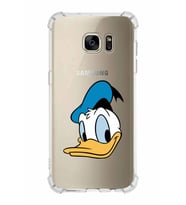 Samsung Galaxy S7 Edge  Köşe Korumalı Antişok Kapak Donald Duck Tasarımlı Şeffaf  Kılıf