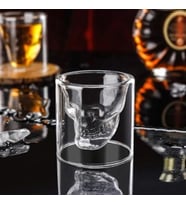Kuru Kafa Çift Cidarli Şeffaf Cam Bardak 150 ml - 2 Li Kurukafa Cidar Bardak