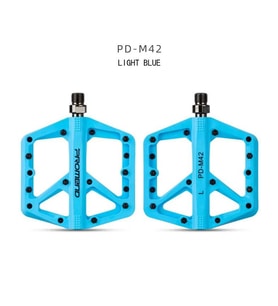 Promend Renkli Platform Pedal MTB Freeride Kaymaz Rulmanlı Plastik Pedal Ultra Hafif Açık Mavi Renk (Yeşil)