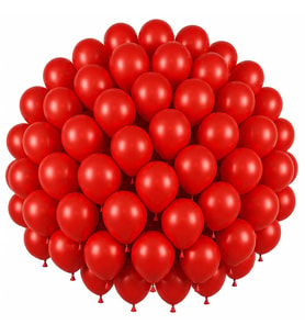 Kırmızı Renk Lateks Pastel Balon (30 cm) - 50 Adet