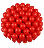Kırmızı Renk Lateks Pastel Balon (30 cm) - 50 Adet