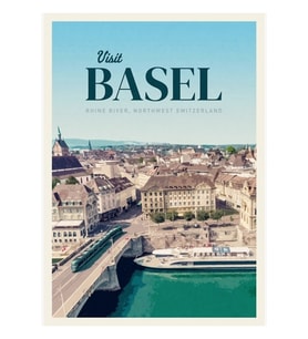 Basel Tablo Ahşap Poster Dekoratifnı Ziyaret Edin