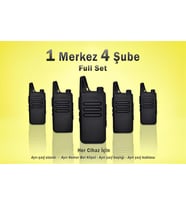 Çaycı Telsizi 1 Merkez 4 Şube Full Set (Siyah)