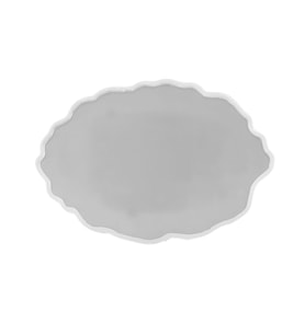 Epoksi Silikon Kalıp YERLİ Nişan ve Söz Tepsi Kalıbı Oval Düzensiz Dalgalı 20X30 CM