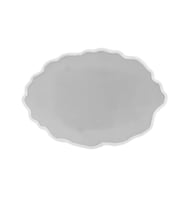 Epoksi Silikon Kalıp YERLİ Nişan ve Söz Tepsi Kalıbı Oval Düzensiz Dalgalı 20X30 CM