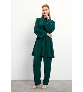 Leora Tunik Pantolon Takım - Zümrüt (Zümrüt Yeşili)