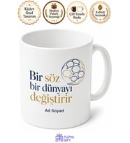 Dünya İletişim Günü Sözlerin Gücüne İnananlara Hediye Porselen Kupa Bardak
