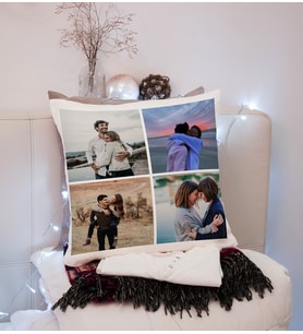 Sevgililer Gününe Özel Kişiye Özel 4 Fotoğraflı Yastık