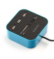 DARK UCR202 PRO DUO DK-AC-UCR202BL Kart Okuyucu USB Çoklayıcı Hub